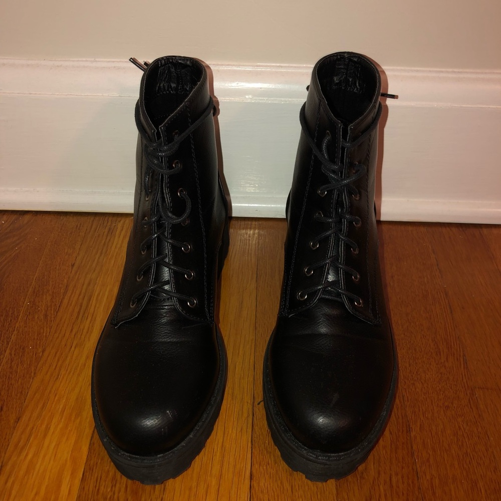 Pretty Little Things Black Combat Boot